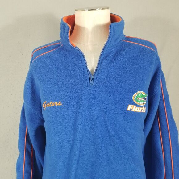 Pro Edge Florida Gators sweater jacket men's large blue fleece 1/4 zip - Picture 2 of 10